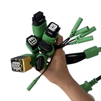 Escáner Pros KM100 de 12V y Arnés de Diagnóstico 6 en 1 para Compresor de Aire Acondicionado de Vehículos Eléctricos, Cable 1 a 13, para Autel Launch, 1 Año de Garantía