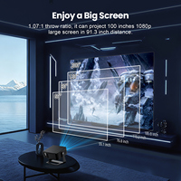 Projecteur Xnano Factory OEM ODM 4K avec décodage 1080P, 600 ANSI, Android 14, WiFi 6, BT 5.4, autofocus et correction automatique de la distorsion trapézoïdale