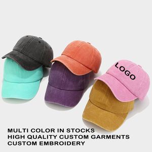 Wholesale Washed Cotton Toddler <b>Cap</b> Solid Color Children's Dad Hat Custom Embroidery Soft Top <b>Kids</b> <b>Baseball</b> Hat - Product Image 3