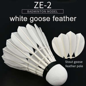 Volants de badminton de niveau professionnel approuvés par la BWF, super durables, tête en plumes de canard blanc, liège naturel, trois couches - Product Image 5