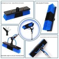 Brosse de nettoyage solaire télescopique de 3,6 mètres vendue directement par l'usine, équipement de nettoyage photovoltaïque économique, brosse de nettoyage domestique