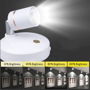 Spots <span class=keywords><strong>sans</strong></span> <span class=keywords><strong>fil</strong></span> à piles, mini lampes pour tableaux, éclairage LED intérieur à intensité variable avec télécommande, éclairage rotatif pour œuvres d'art - Product Image 6