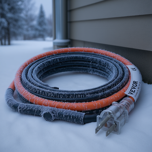 Cable calefactor de 18 pies y 120V, autorregulable, protección contra congelación para mangueras de PVC y tuberías metálicas - Product Image 2
