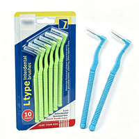 Sikat Interdental Bentuk L Besi Fleksibel Pembersih Celah Gigi Sikat Interproksimal
