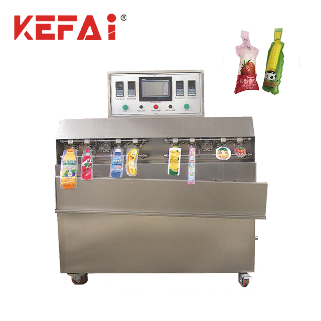 KEFAI Bottle Shaped Fruit Shaped Juice Liquid 8 Nozzles Filling and Sealing Machine