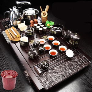 Service à thé électrique automatique de style Kung Fu chinois avec plateau, théière, tasses et <span class=keywords><strong>Gaiwan</strong></span>, idéal pour cadeau d'affaires et bureau - Product Image 5