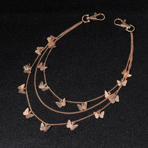 Street Punk Farfalla Catena Della Vita Della Cinghia Delle Donne di Sesso <span class=keywords><strong>Maschile</strong></span> <span class=keywords><strong>Pantaloni</strong></span> Della Catena Multi Layer Gancio <span class=keywords><strong>Pantaloni</strong></span> Portachiavi Dei Monili N206043 - Product Image 3