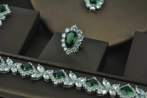 ชุดเครื่องประดับแต่งงานเจ้าสาวประดับเพชรสังเคราะห์สุดสุกใสสำหรับเจ้าสาวชุดสร้อยคอต่างหู4ชิ้น N-318ราคาโรงงาน - Product Image 5