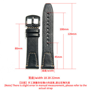 Cinturino in vera pelle dipinto a mano, effetto <span class=keywords><strong>invecchiato</strong></span> e retrò, morbido e a sgancio rapido, bracciale in pelle bovina per uomo e donna, compatibile - Product Image 4