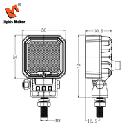 Su Geçirmez IP69K 16W LED Çalışma Lambası 2 İnç Mini Pod Işıklar Sel Işını Sürüş Lambası 4x4 Araba Kamyon Traktör 0805-2-16 için