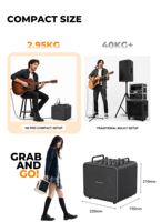 Amplificateur de guitare acoustique portable Musiccube H6PRO avec carte son intégrée, enregistrement en direct, système de sonorisation PA