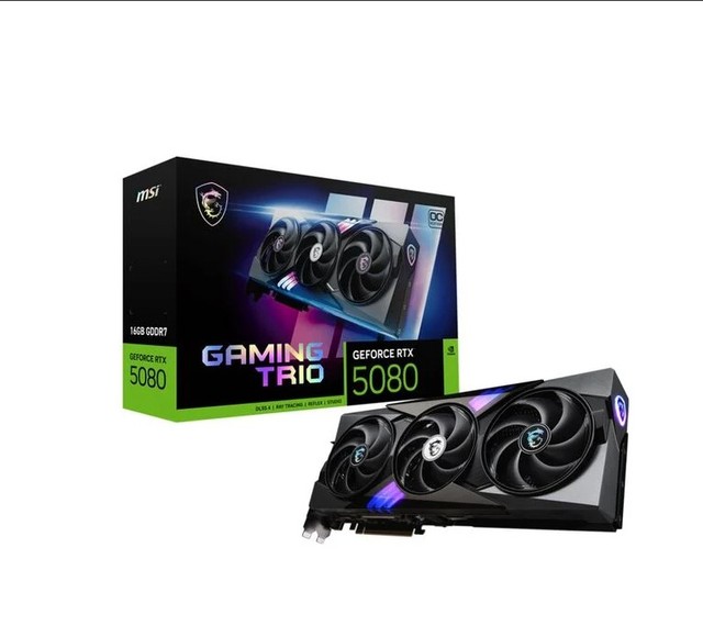 2025 the Newest and Advanced MSI GeForce RTX 5080 16G GAMING TRIO OC Graphic Card for PC Gaming