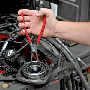 KNIPEX - 48 11 J1 Pince à circlips de précision pour circlips internes dans des trous d'alésage gris atramentisé, poignées avec plastique antidérapant - Product Image 2