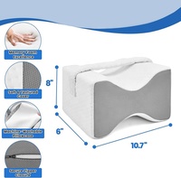 Oreiller pour les jambes en mousse à mémoire de forme, oreiller pour les genoux en tissu pour dormir et se reposer, avec massage magnétique, soulagement de la douleur du nerf sciatique pour une utilisation au lit