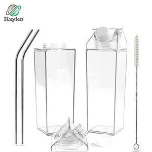 Hộp Sữa Sáng Tạo Kháng Thủy Tinh Sữa Hộp Carton Hình Dạng Hình Học Cốc Sữa Nước Ép Thủy Tinh Cốc Cà Phê - Product Image 2