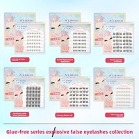 SHUANGYU Faux cils plats en cheveux synthétiques faits à la main, aspect naturel, sans colle, sans formaldéhyde, vente en gros