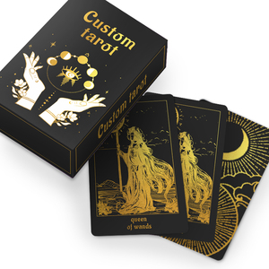 78 jeux de tarot en papier écologique personnalisés cartes <span class=keywords><strong>oracle</strong></span> anglaises en gros jeu de société de divination sorcière 300 styles avec guide - Product Image 2