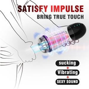 防水LEDディスプレイペニスポンプポケットプッシーメンズストロカーバイブレーター吸う自動男性マスターベーターデバイス - Product Image 3