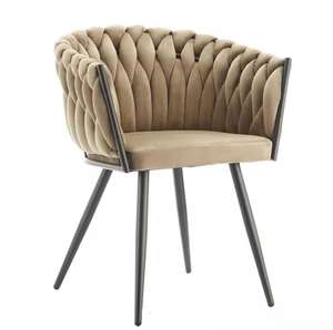 2025 Internet người nổi tiếng trang điểm ghế cô gái dễ thương ghế móng tay nghệ thuật mặc quần áo Phân thường tựa lưng ánh sáng sang trọng ăn uống ghế phòng ngủ - Product Image 3