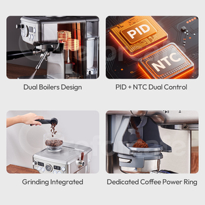 Nouvelle machine à <span class=keywords><strong>expresso</strong></span> Cafetera en acier inoxydable 20 bars, machine à café à <span class=keywords><strong>dosettes</strong></span> <span class=keywords><strong>souples</strong></span>, machine à <span class=keywords><strong>expresso</strong></span> automatique avec broyeur - Product Image 6