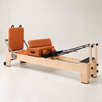 Machine de Pilates Reformer Haut de Gamme en Bois d'Érable, Capacité de Charge 150 kg, Ressort à Fil de Piano, Emballage en Bois, pour Studio Commercial et Usage Corporel