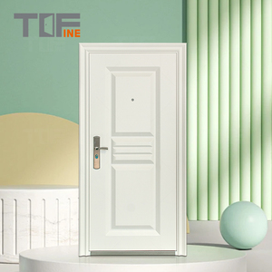 <span class=keywords><strong>Porte</strong></span> en acier de sécurité blanche personnalisée bon marché Kenya Entrée extérieure <span class=keywords><strong>Porte</strong></span> principale Portes métalliques <span class=keywords><strong>Porte</strong></span> <span class=keywords><strong>blindée</strong></span> en acier avec fenêtre - Product Image 2