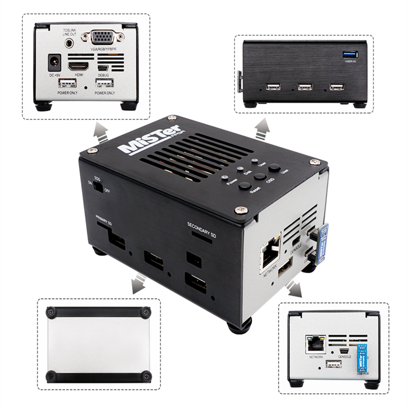 MiSTer FPGA Core Control Metal Case for DE10-Nano – Portable