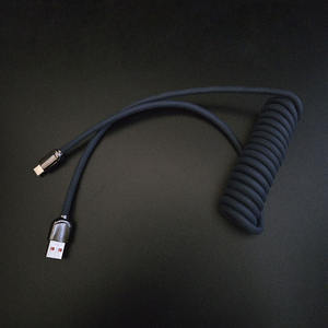 Câbles USB A vers Type C à ressort télescopique extensible à haute élasticité - Product Image 1