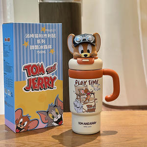Tom And Jerry <b>Insulated</b> Water <b>Bottle</b> 750Ml With Handle For Children And Students Summer 2025 Back To School - Product Image 3