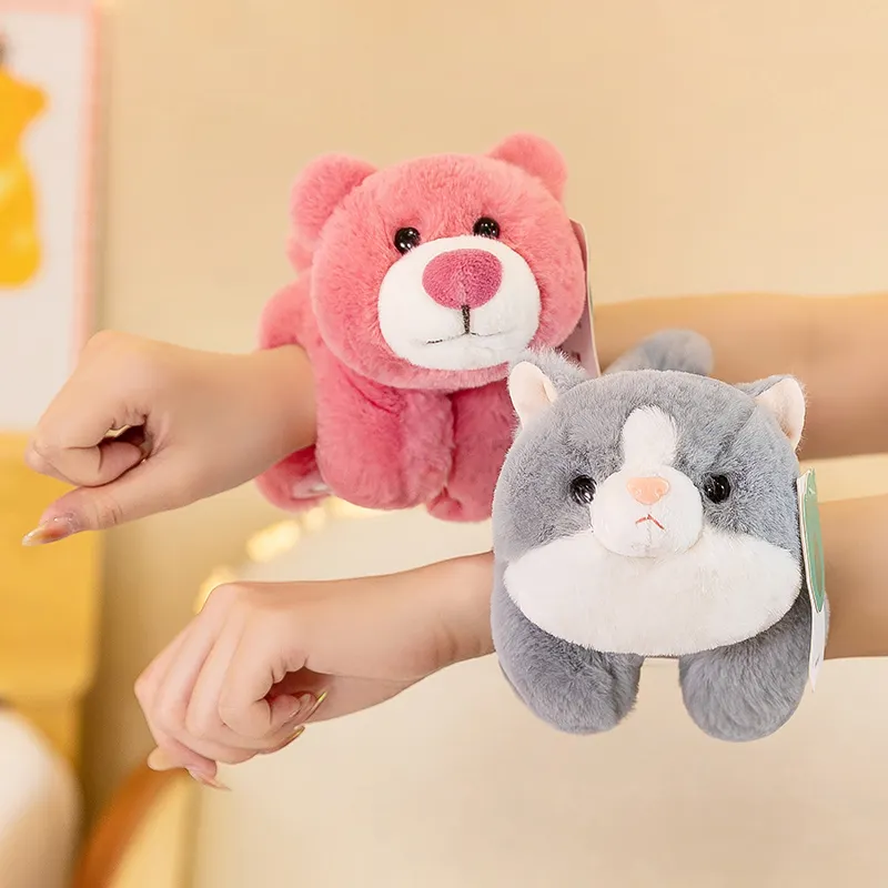 Новый продукт, креативный плюшевый браслет с животными, Прямая поставка с фабрики, милые плюшевые игрушки для детей