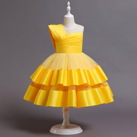Élégante Robe de Princesse à Fleurs Épaules Dénudées pour Fille Enfant, Idéale pour Fêtes et Mariages, en Dentelle, Vêtements pour 3 à 14 Ans