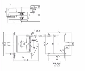 MS8057-1Bus LKW-Hintertür oder Generator, der T-Griff-Verriegelung verriegelt - Product Image 4