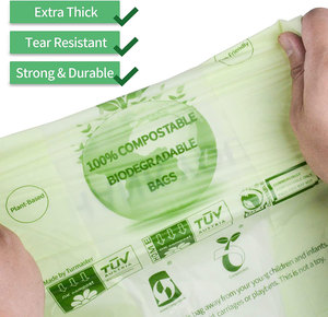 Bolsas de plástico para camisetas negras biodegradables al por mayor - Product Image 4