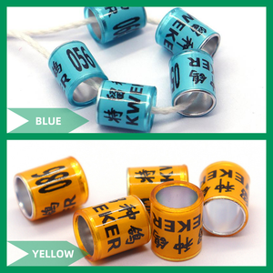 Groen Rood Zwart Geel Kleur Duif Voet Ringen Aluminium Plastic Pluimvee Beenbanden Duif Voetmarkeringen Beenring - Product Image 5