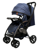 Poussette bébé 3 en 1 à vue dégagée Capacité de charge 20 kg Sac de rangement spacieux Poussette bébé pliable pour les enfants de 0 à 3 ans