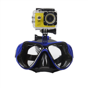 Liquid Silicone Diving Mask Two <b>Windows</b> Tempered Glass Camera Mount Snorkeling Water Sports - Product Image 1