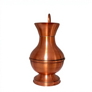 Pichet à eau en cuivre martelé avec couvercle 1,7 L, design classique, écologique, fait main AZ ENTERPRISES AZE-CP035 pour les mariages et les fêtes - Product Image 5