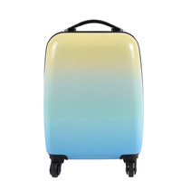 Valise à roulettes pour enfants de 16 pouces en ABS PC, valise rigide pour enfants, motifs colorés de graffitis, dinosaures, fusées, valise de voyage