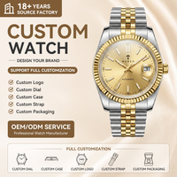 Montre automatique mécanique pour homme, classique, de luxe, en acier inoxydable, étanche, avec cristal saphir, aiguilles de style professionnel