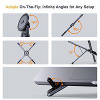 Nouveau support de téléphone magnétique universel flexible et réglable à 360 degrés pour bureau, voyage, utilisation multiple, support de tablette, trépied pour ordinateur portable
