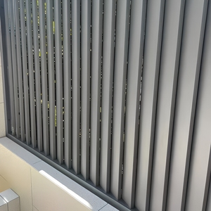 Modern <b>Rectangle</b> Metal Slat Fence <b>Planter</b> Box with UV Resistant Painted Finish 3D Modeling Service for Backyard Landscape Decor - Product Image 3