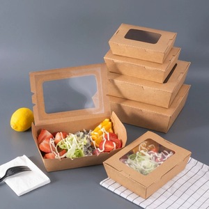 Caja de Embalaje de Papel Kraft con Tapa Transparente de Alta Calidad, Caja de Papel de Grado Alimenticio para Dulces, Galletas, Donuts y Otros Bocadillos - Product Image 3