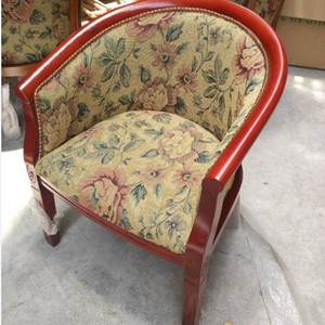 Fauteuil en bois massif, style classique, chaise de salon, structure durable - Product Image 3