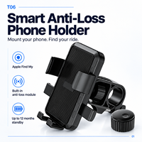 Support de guidon Bluetooth T06 anti-perte pour Apple Find My, rotation à 360°, jusqu'à 12 mois en veille
