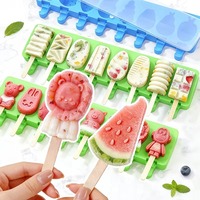 UNIMOULD ICE-2 Eco-vriendelijke Anti-aanbak Anti-slip Fruit Dieren Geometrische 3D Siliconen IJslolly Fondant Chocolade Reep Vorm