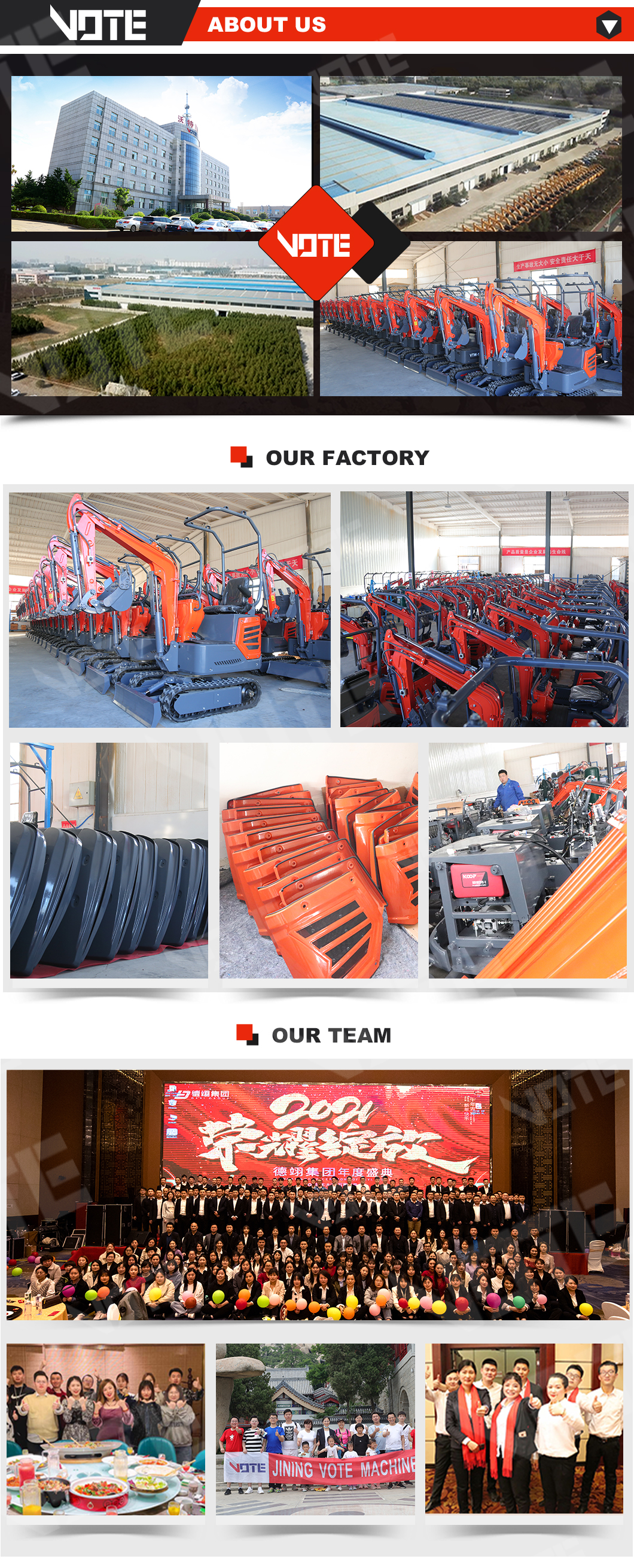 Rated Power 1.2 Ton Excavator Small Bare Weight Mini Excavator 1 Ton Working Good Traction China Produced