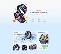 Reloj Inteligente para Niños Mibro Z5, Teléfono 4G Android con Función SIM SOS, Funciones de Respuesta/Video Llamada para Niños