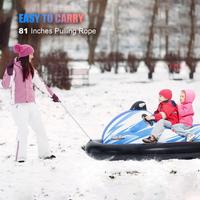 Bouée de neige gonflable industrielle en PVC de 115 cm avec base anti-rayures, traîneau rond pour parc d'hiver