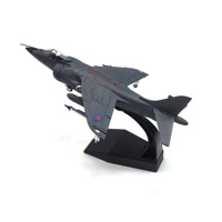 Vente en gros de modèles de jets moulés sous pression Modèle de chasseur Harrier à l'échelle 1/72 Modèle militaire ancien classique du Royaume-Uni pour collection OEM accepté