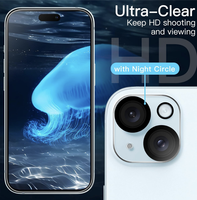 Ensemble d'étuis magnétiques pour téléphone avec protection d'écran en verre trempé et protection d'objectif d'appareil photo pour iPhone 16 15 Pro Max 15 Plus 14 13 17 18
